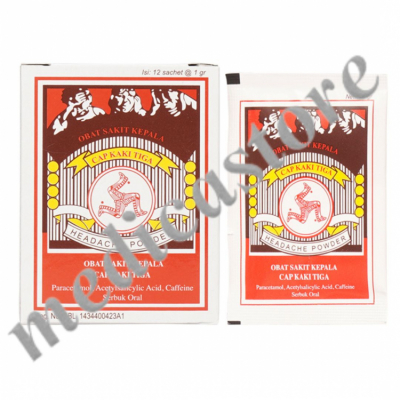 OBAT SAKIT KEPALA CAP KAKI TIGA 1GR 12 S