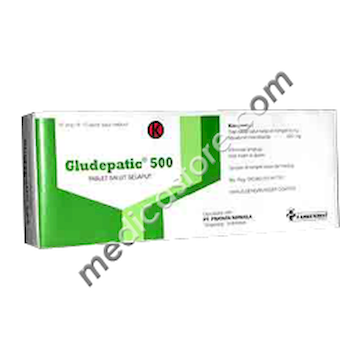 Gludepatic 500 mg Tablet Salut Selaput