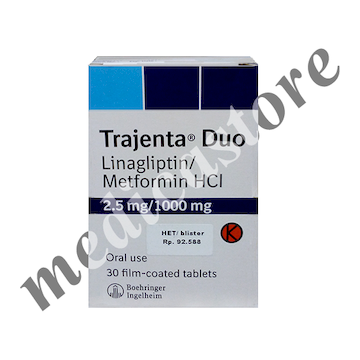 Trajenta Duo 2.5 mg/1000 mg Tablet Salut Selaput