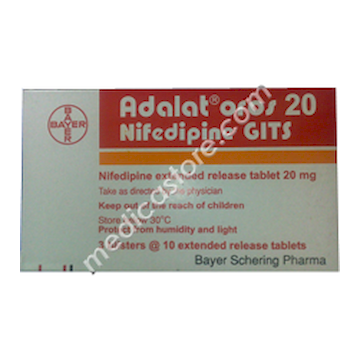 Adalat Oros 20 mg Tablet Lepas Lambat