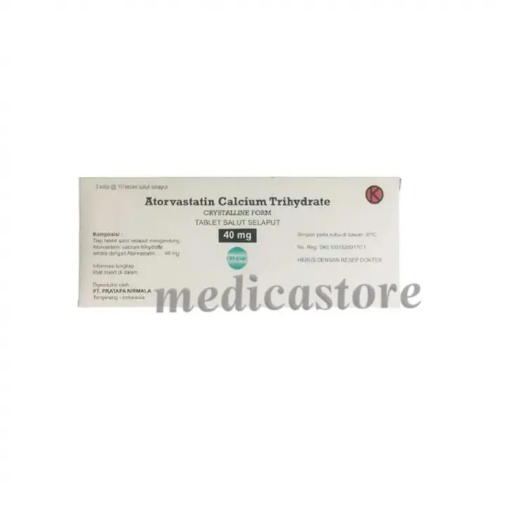 Atorvastatin 40 mg Tablet Salut Selaput