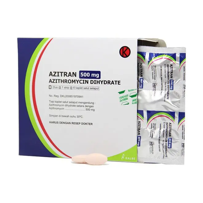 Azitran 500 mg Kaplet Salut Selaput