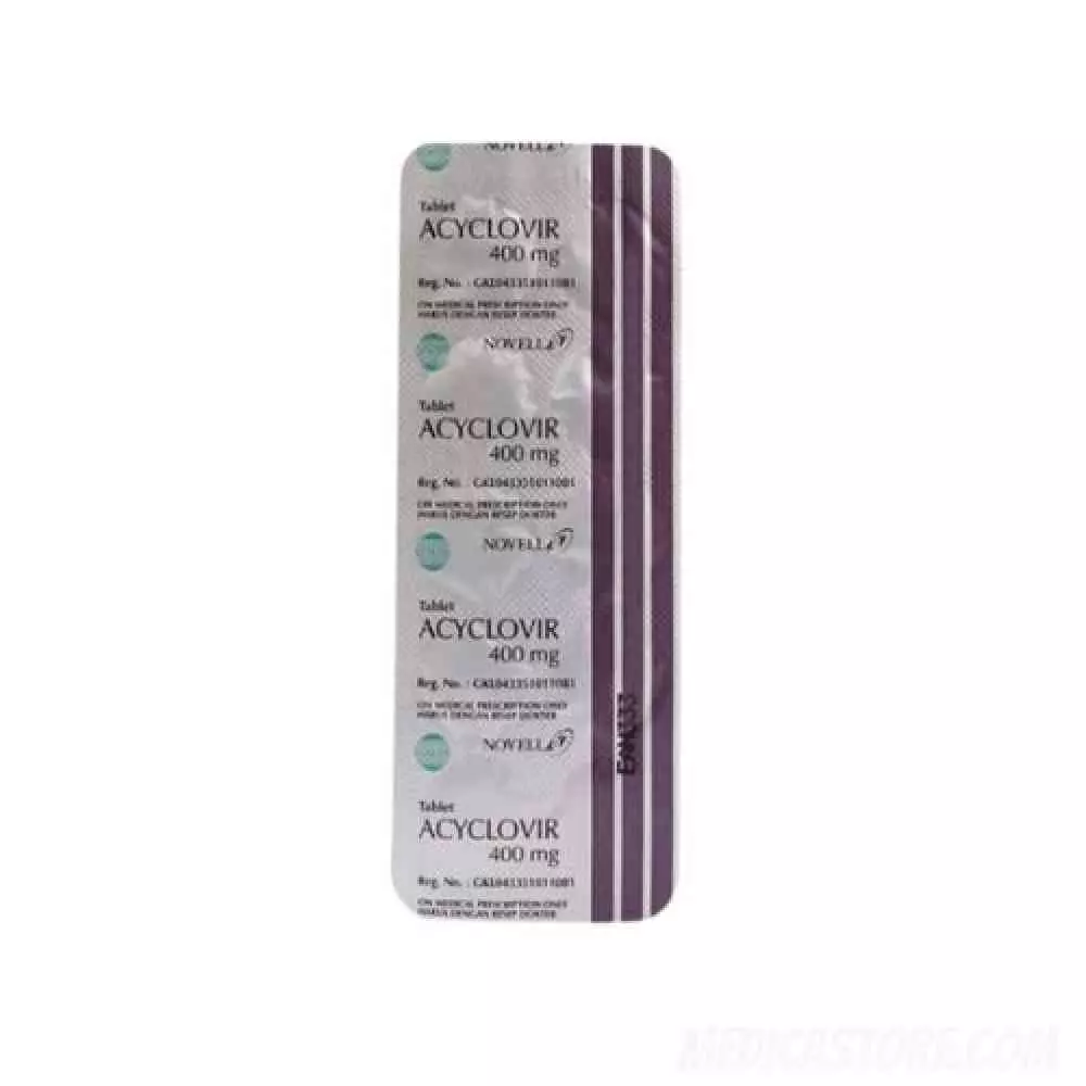 Acyclovir 400 mg Tablet 50's (Novell)