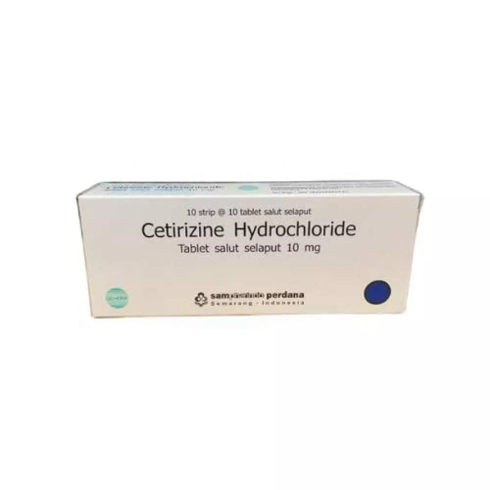 Cetirizine HCl 10 mg Tablet (Sampharindo)