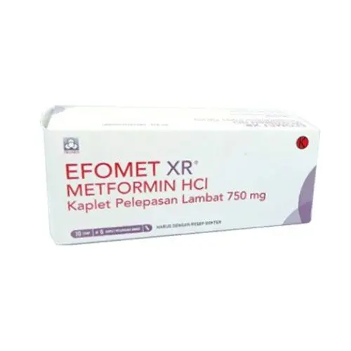 Efomet XR 750 mg Kaplet Pelepasan Lambat