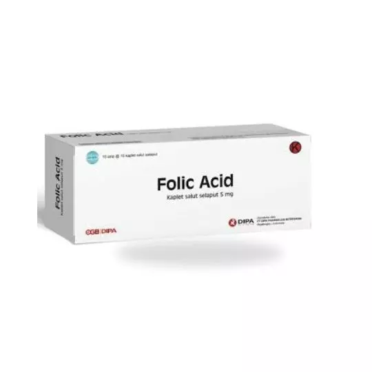 Folic Acid 5 mg Kaplet Salut Selaput