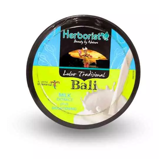HERBORIST LULUR TRADISIONAL BALI MILK EXTRACK PLUS BRIGHTENING 100 GR