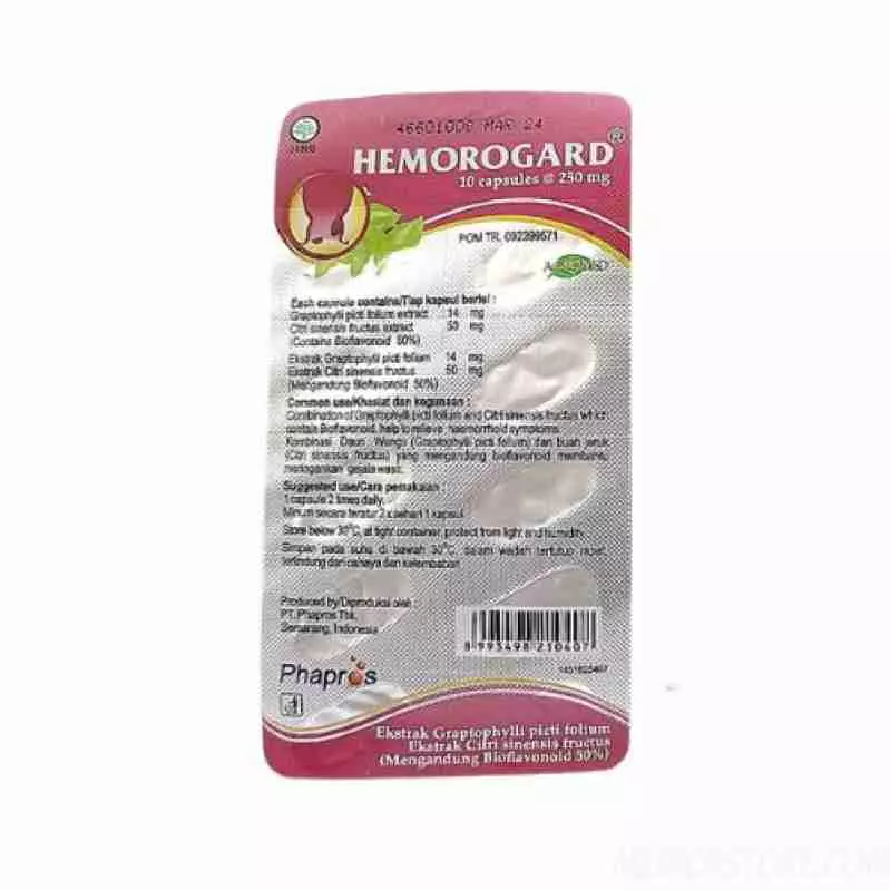 Hemorogard Kapsul 250mg 30'S