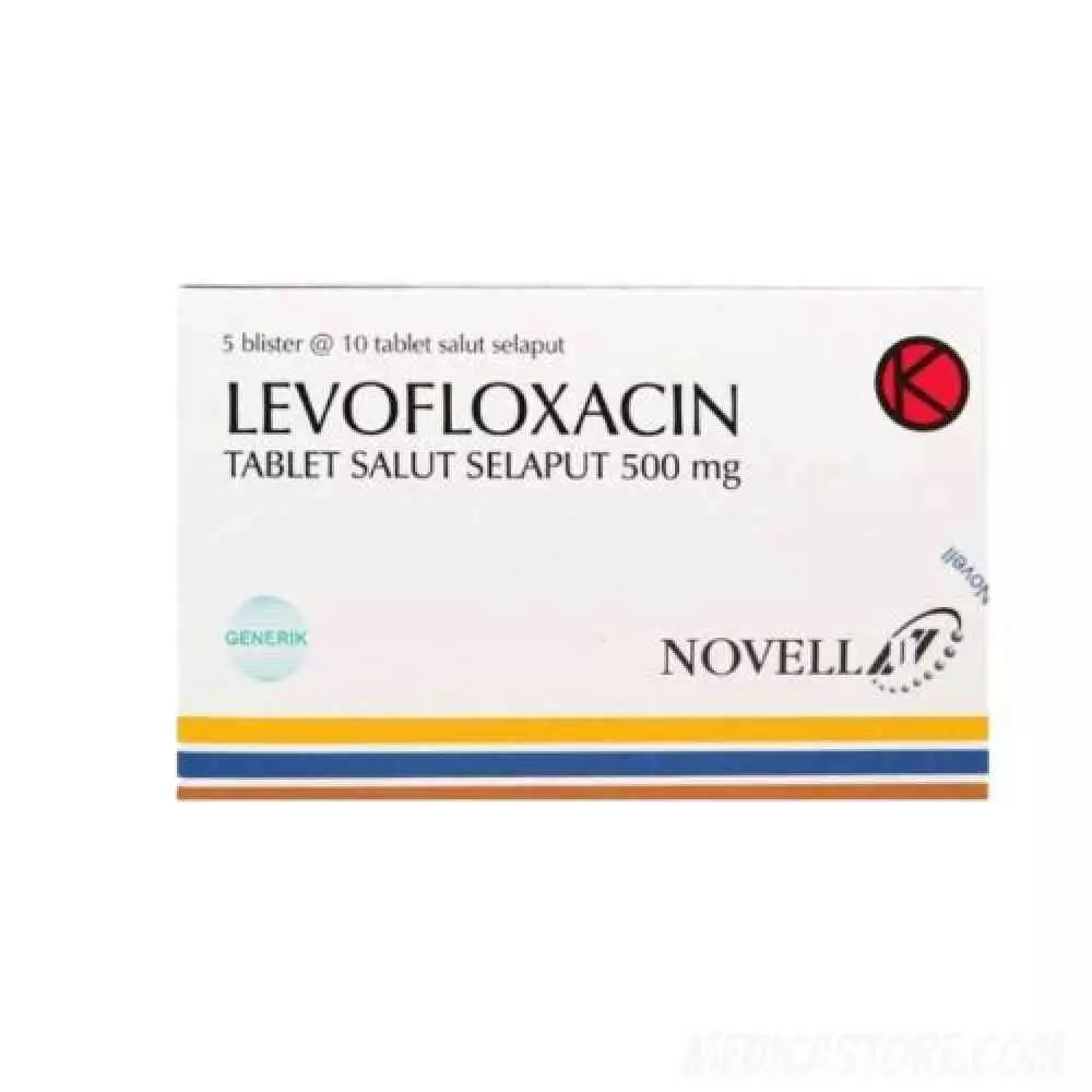 Levofloxacin 500 mg Tablet Salut Selaput 30'S (Novell)