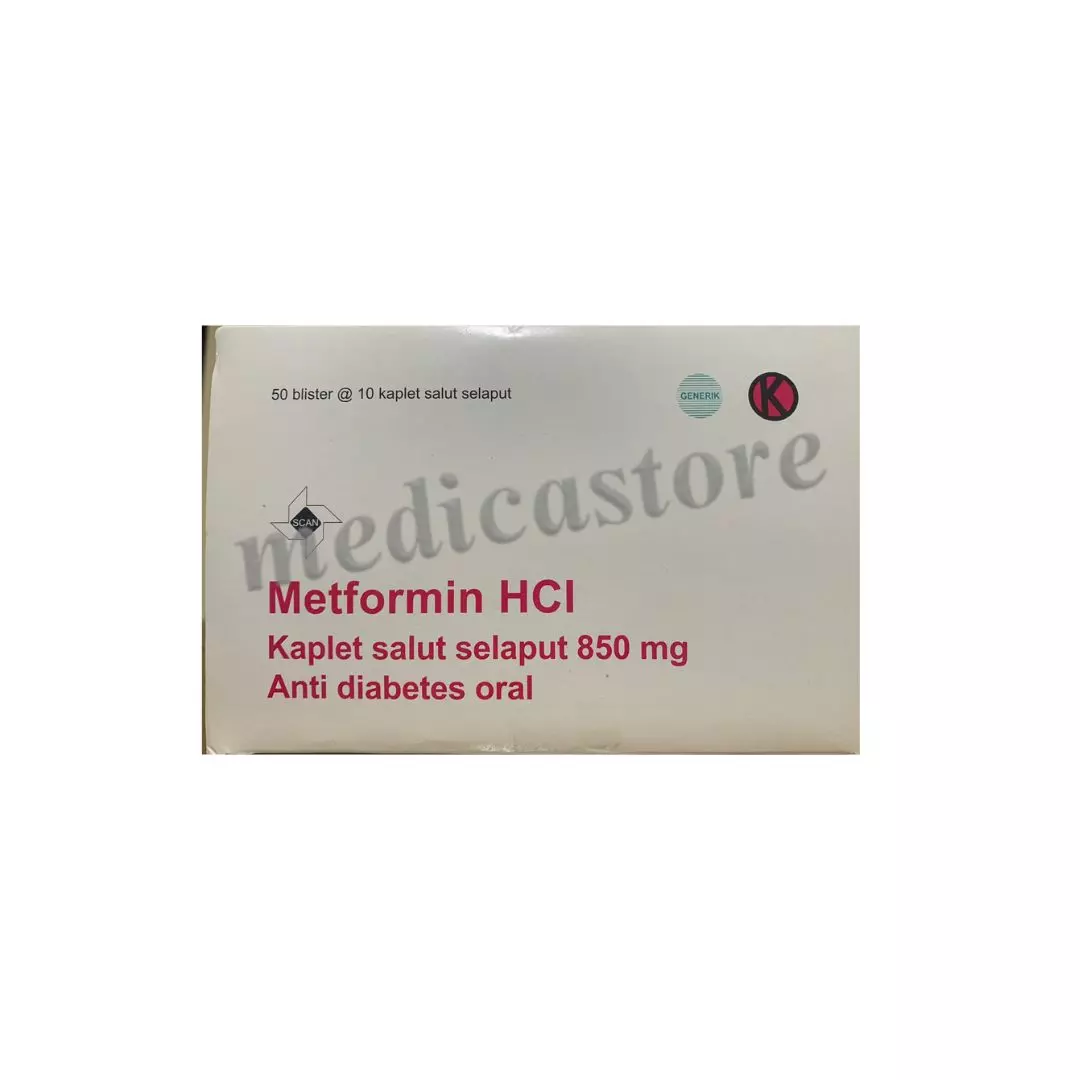 Metformin 850 mg Kaplet Salut Selaput