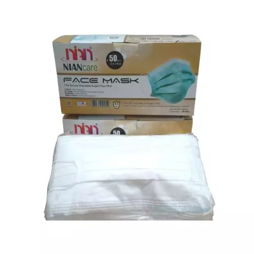 Masker Nian Earloop 3ply 50'S Putih