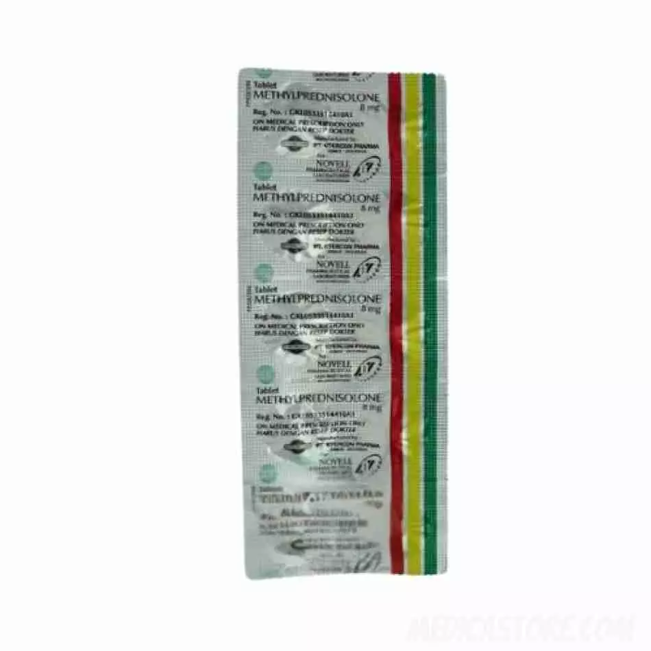 Methylprednisolone 8 mg Tablet 100'S (Novell)