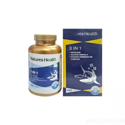 Nature's Health 3 In 1 ( Squalene + Salmon Omega 3 + E.P.O ) 30's