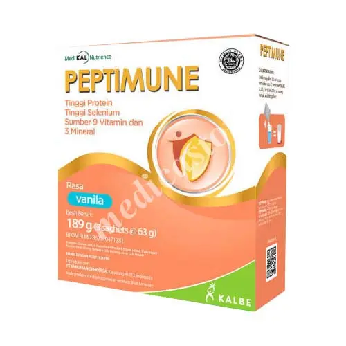 PEPTIMUNE VANILA 189 G (SACHET 3 X 63 G)