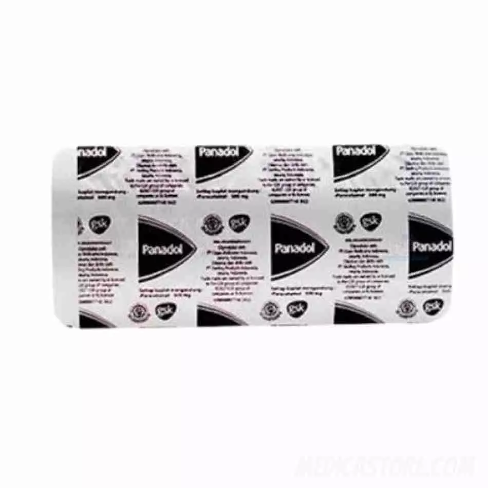 Panadol 500 mg Strip Isi 10 Kaplet