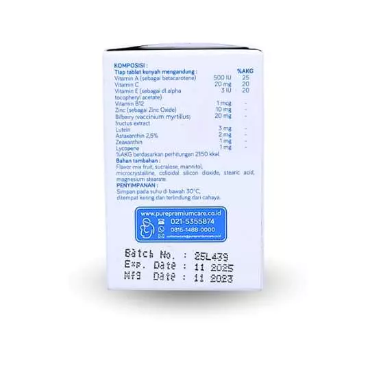 Pure Kids Eye Care Suplement Tablet Kunyah
