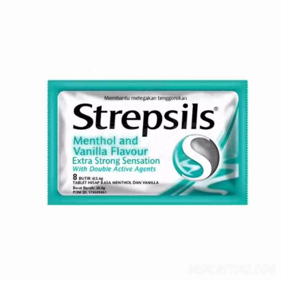 STREPSILS MENTHOL AND VANILLA FLAVOUR 8'S